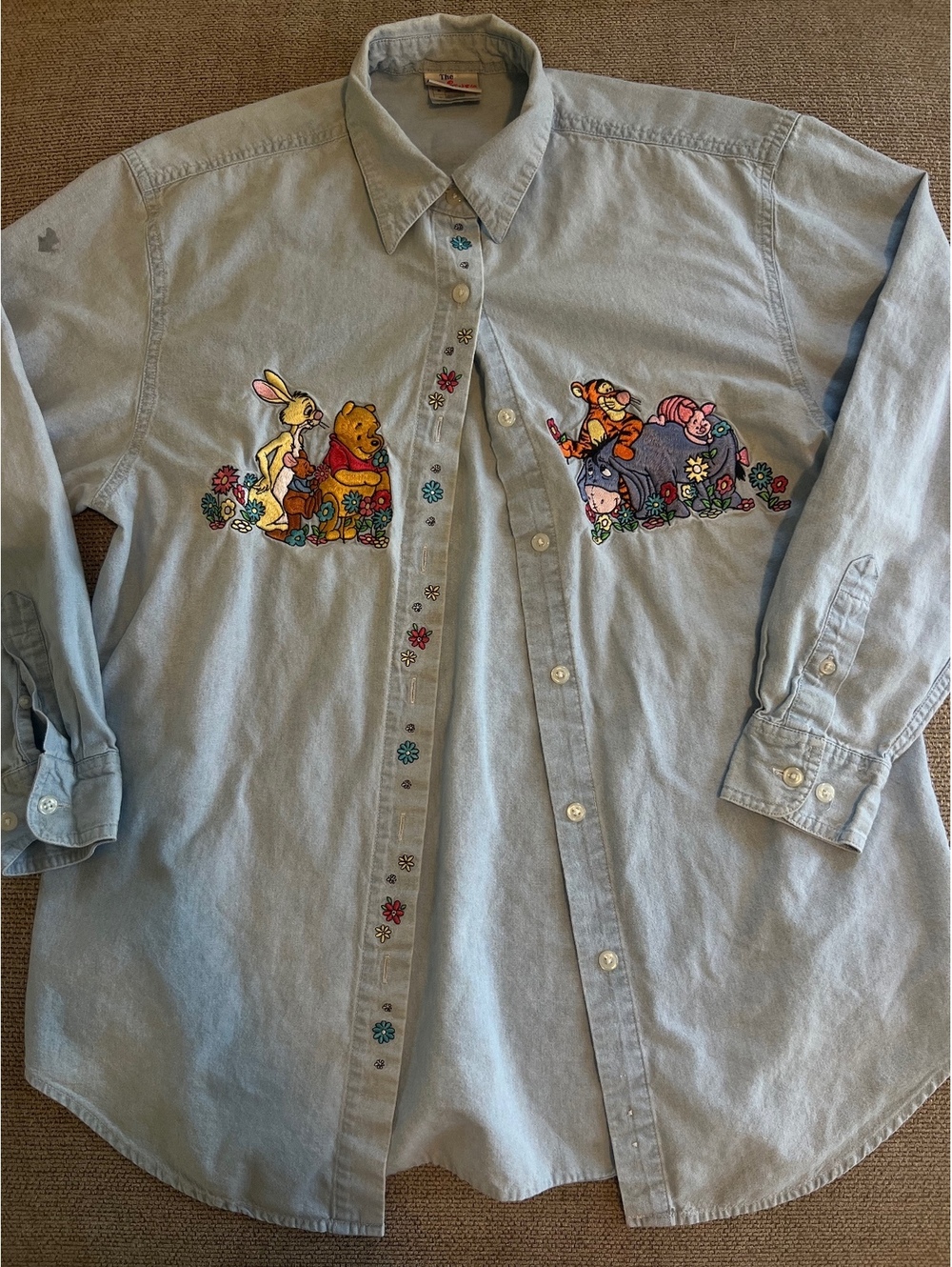 Vintage Disney Store Denim Embroidered Shirt